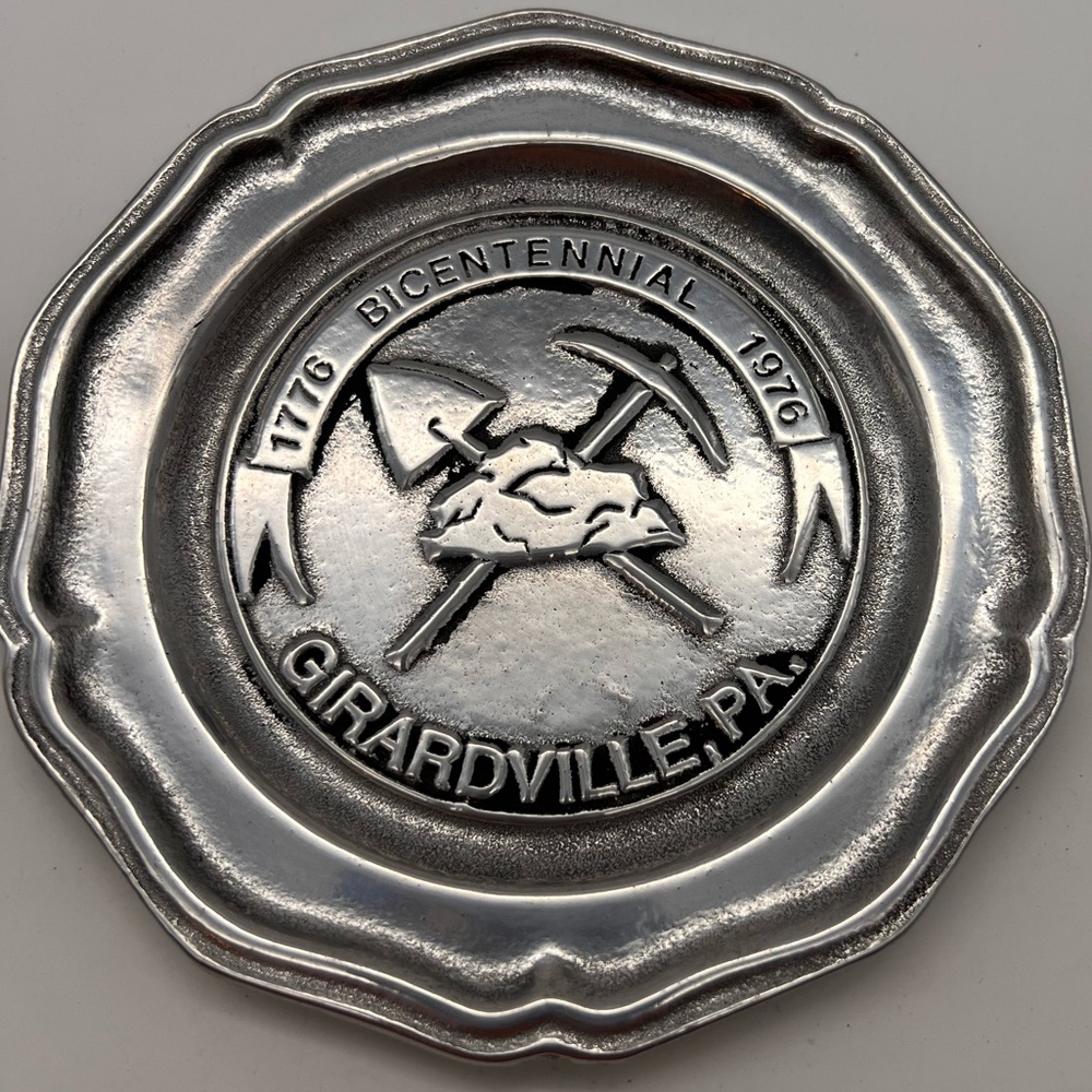 2 Girardville, PA Bicentennial Cast Plates, 1776-1976